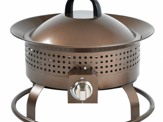 Bond Bond Signature 18.5-in W 54000-BTU Bronze Portable Steel Propane Gas Fire Pit
