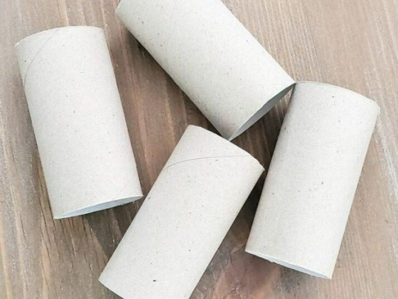 DIY Napkin Rings Using Toilet Paper Rolls