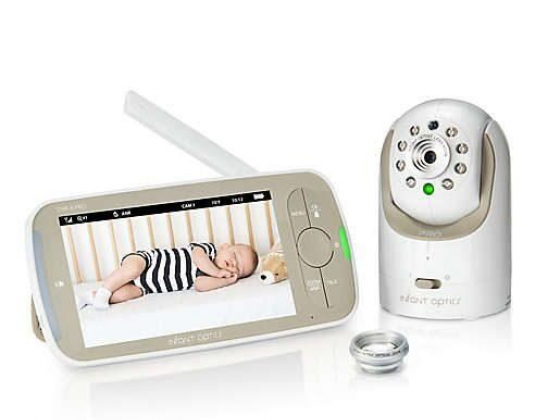 Infant Optics DXR-8 PRO 5-Inch Baby Monitor in White/Beige