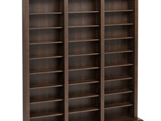 Atlin Designs 64" Triple Media Storage Rack in Espresso