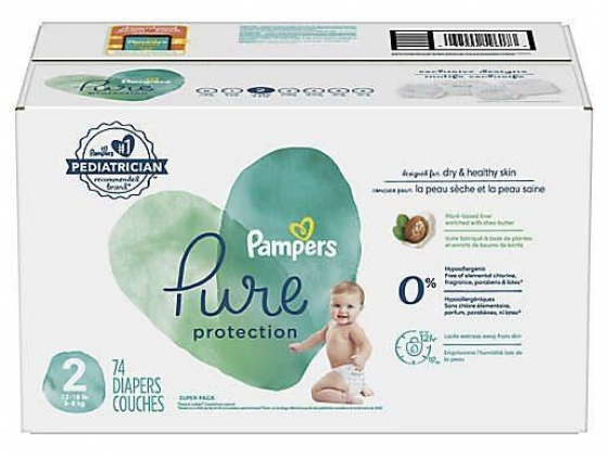 Pampers® Pure Protection Size 2 74-Count Disposable Diapers
