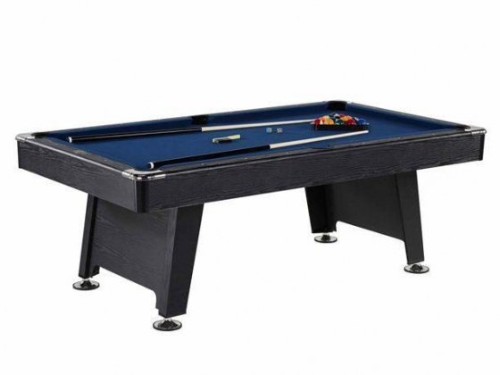 Thornton 84" Arcade Billiard Pool Table, Black/Blue