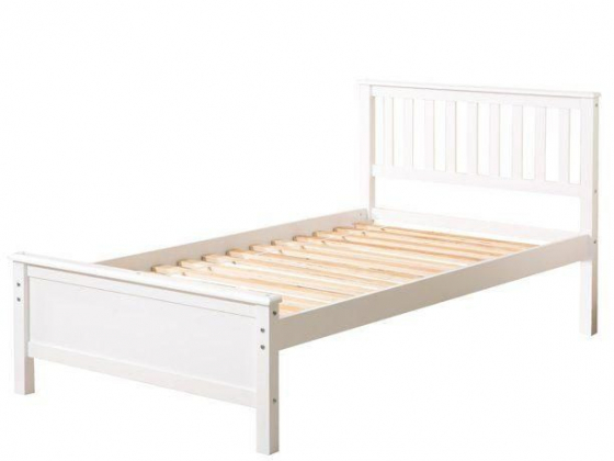 Wood Platform Bed, 78.5'' x 42'' x 37'' Twin Bed Frame for Kids, Wood Bed Frame with Headboard