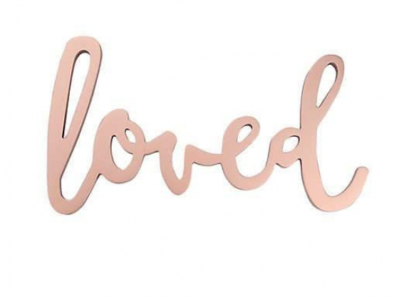 Lambs & Ivy® Signature Separates "Loved" Wall Décor in Rose Gold