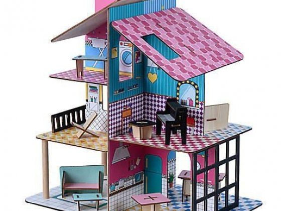 Teamson Kids Dreamland 360 Pop Dollhouse with Accessories