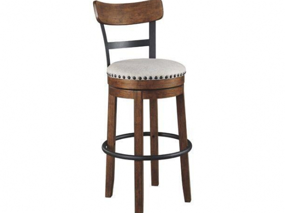 Signature Design By Ashley - Valebeck Tall Upholstered Swivel Barstool - Casual Style - Brown