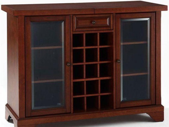 Crosley Furniture LaFayette Sliding Top Bar Cabinet