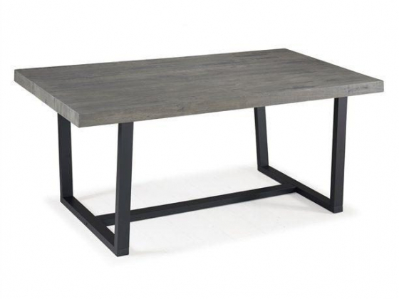 72" Rustic Solid Wood Dining Table - Grey